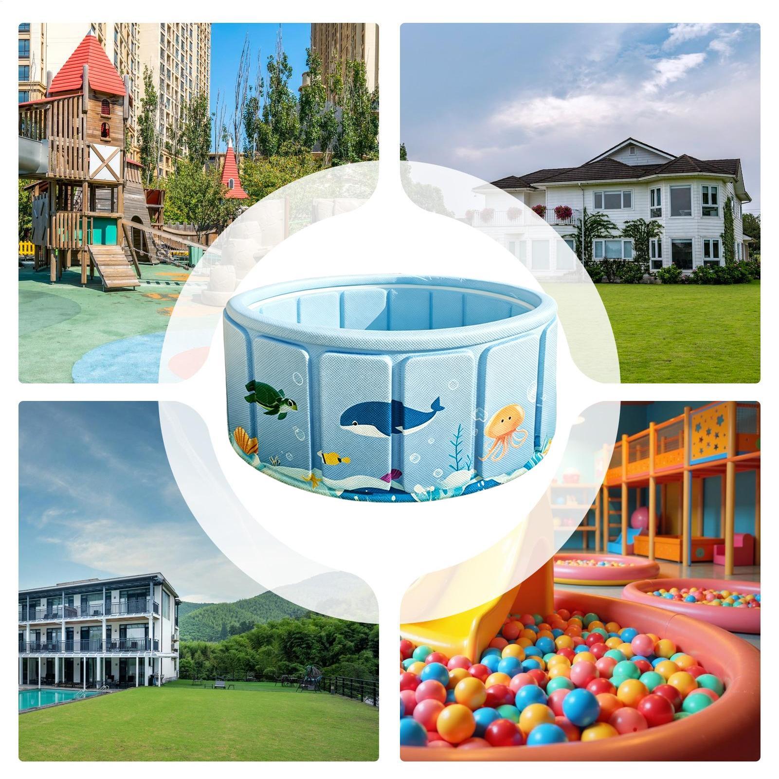 Party Games Kid Friendly - Nicht aufblasbarer, faltbarer Swimmingpool, faltbarer Rahmenpool,