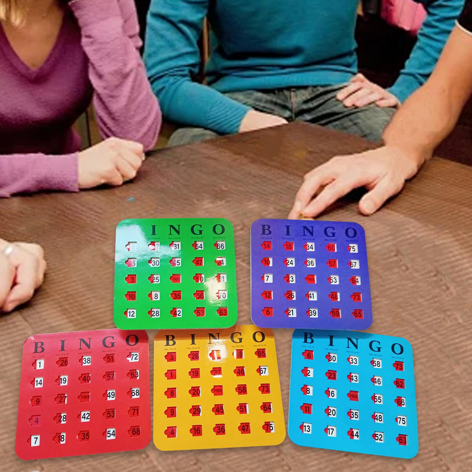 Party Games For Adults Large Group - 5-teilige Bingo-Karton mit großem Aufdruck, leicht