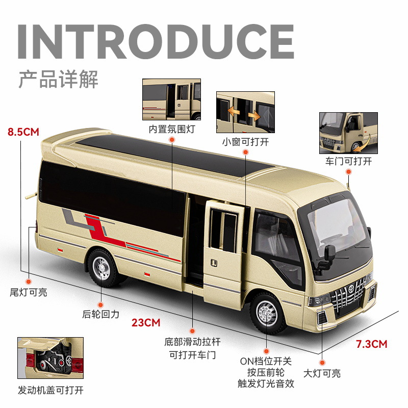 1:33 Toyota Coaster BUS Legier – Party Games Bus Bewertung und Preis